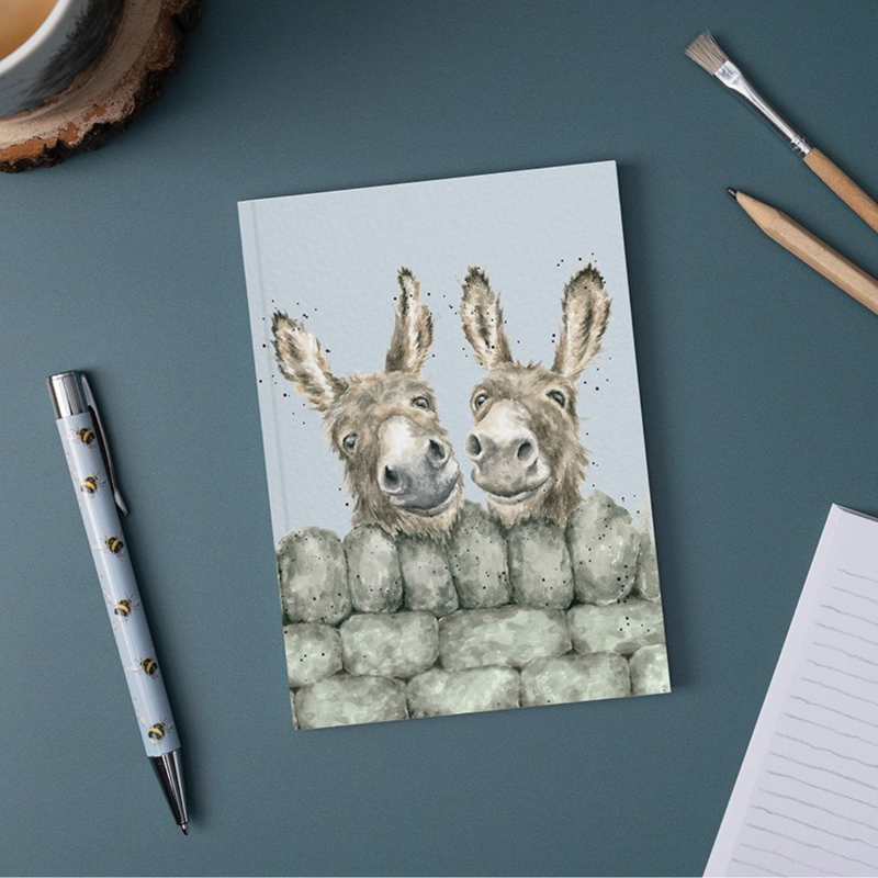 Wrendale Designs 'Hee Haw' Donkey A6 Notebook-1