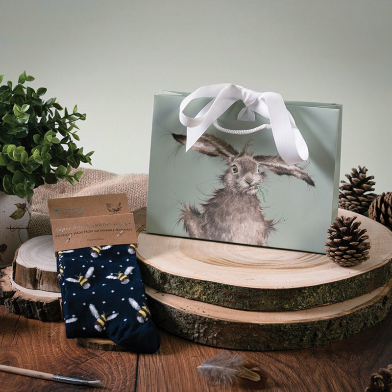 Wrendale Women's 'Busy Bee' Socks - Navy-2