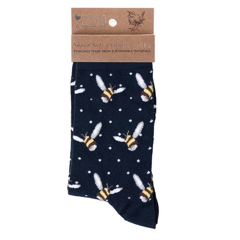 Wrendale Women's 'Busy Bee' Socks - Navy