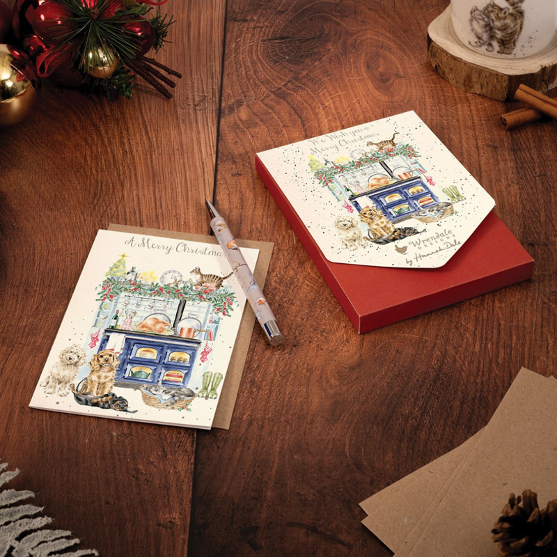Wrendale Designs 'The Country Christmas Kitchen' Dog and Cat Christmas Card Pack-2