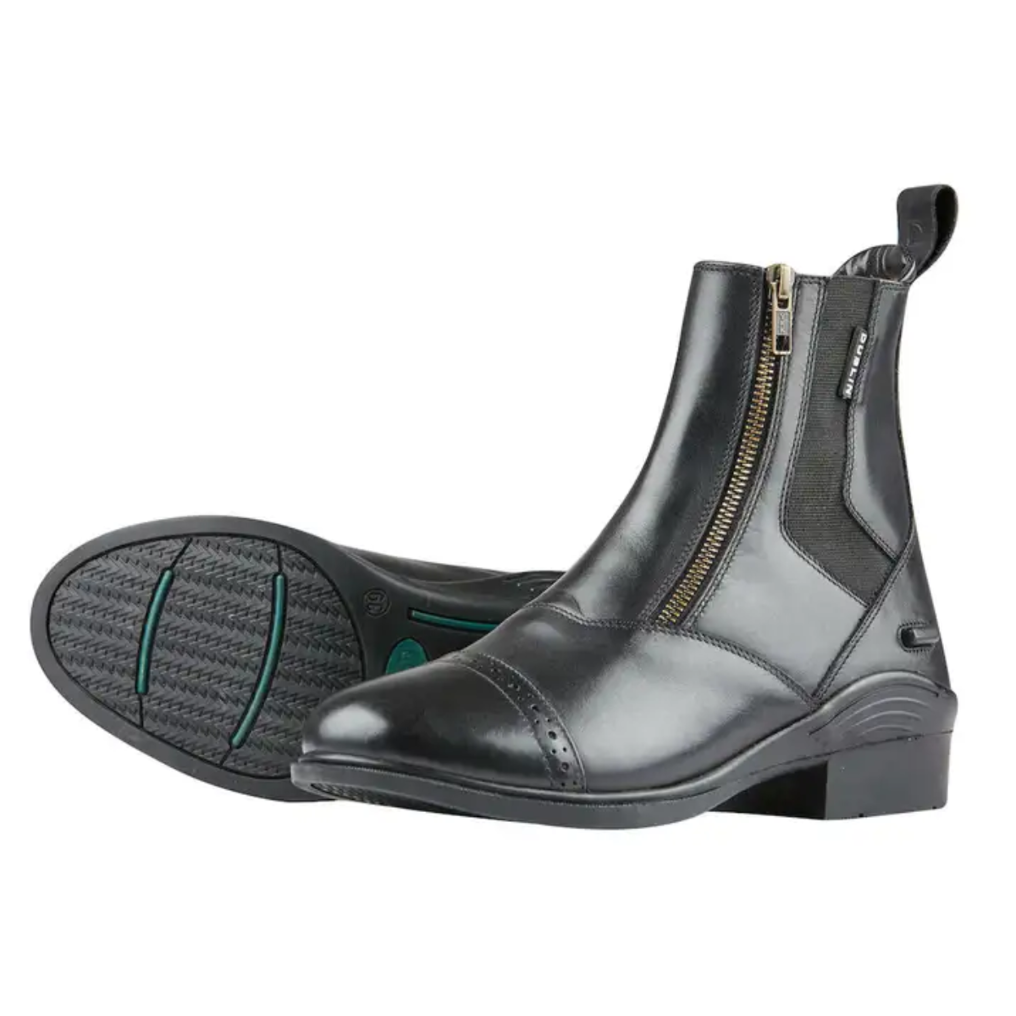 Bottes Dublin Evolution Double Zip Front Femmes - Bottes D'Équitation Cuir Pleine Fleur