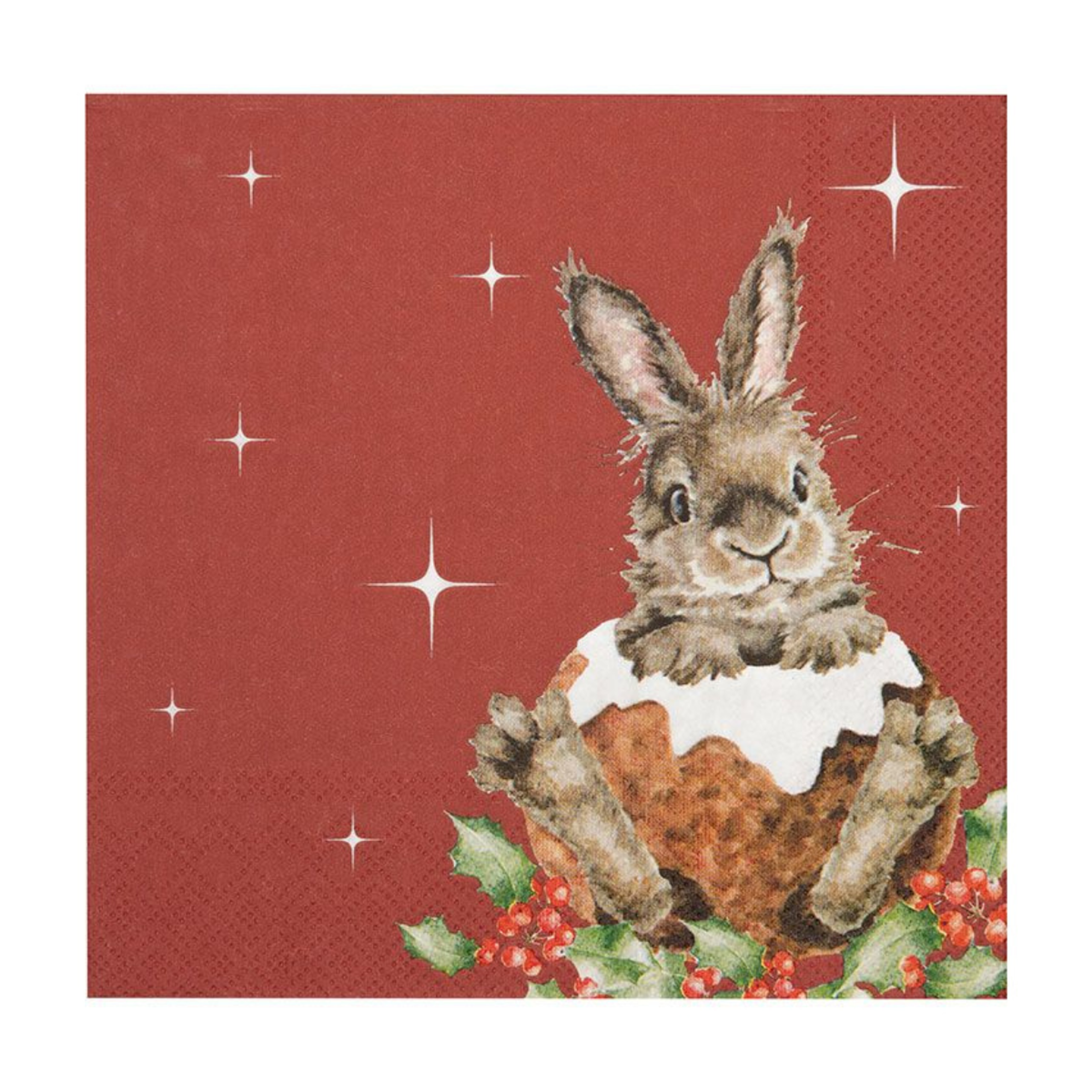 Wrendale Rabbit Pad Wrendale Designs 'Merry Little Christmas' Rabbit Cocktail Napkin