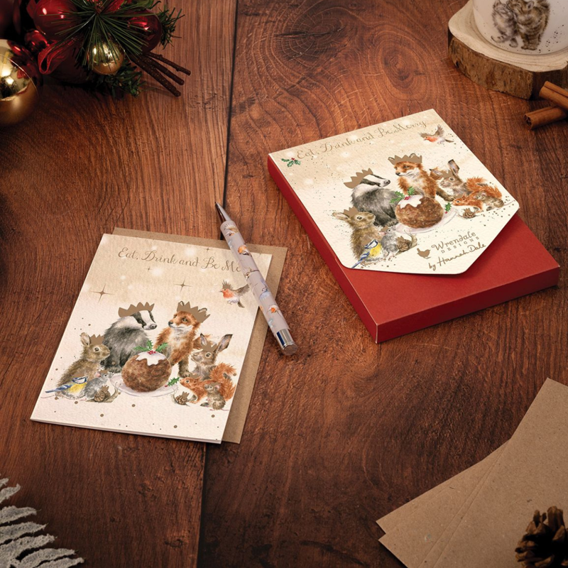 Wrendale Designs 'The Christmas Party' Woodland Card Pack-2