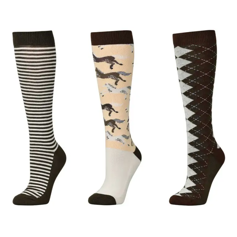 Dublin Adults 3 Pack Socks - Olive Night Neutrals