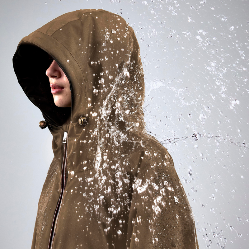 Holland Cooper One-Size Waterproof Coat - Mink-13