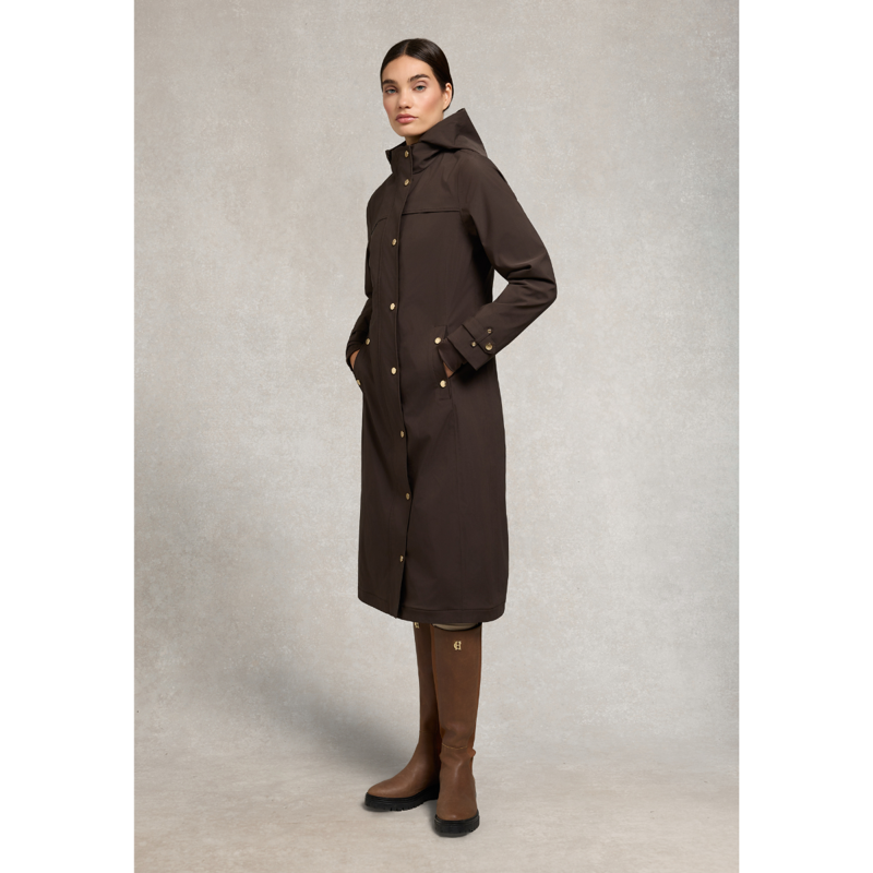 Holland Cooper Folgate Rain Coat - Chocolate-2