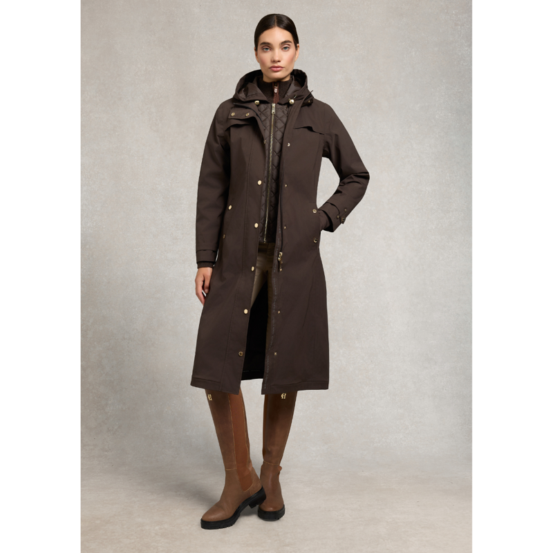 Holland Cooper Folgate Rain Coat - Chocolate
