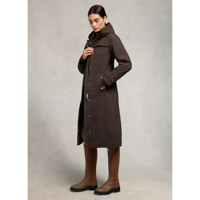 Holland Cooper Folgate Rain Coat - Chocolate-3