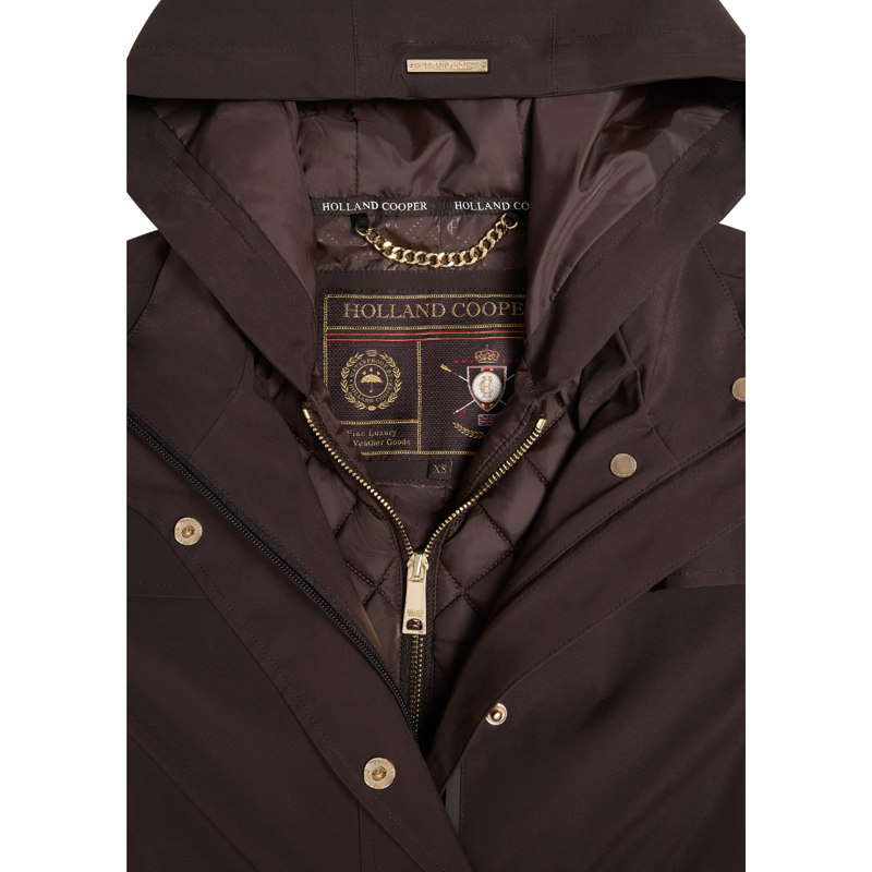 Holland Cooper Folgate Rain Coat - Chocolate-5