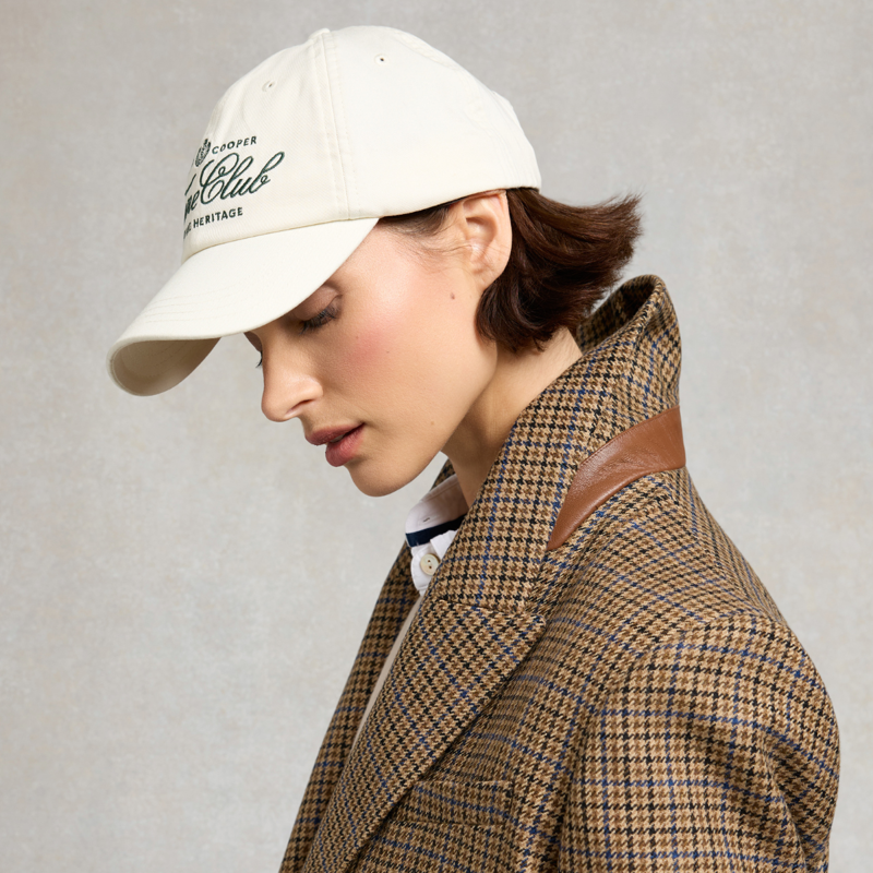 Holland Cooper Equine Club Cap - Racing Green Ecru-6