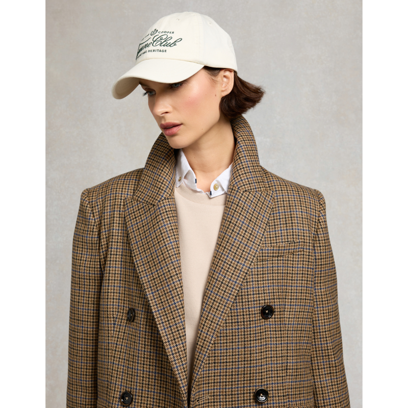 Holland Cooper Equine Club Cap - Racing Green Ecru-5