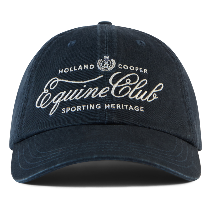 Holland Cooper Equine Club Cap - Ink Navy Ecru-1