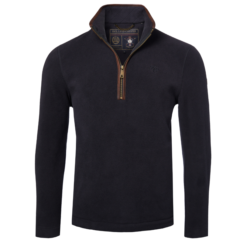 Holland Cooper Men's Country Fleece Quarter Zip - Ink Navy-2
