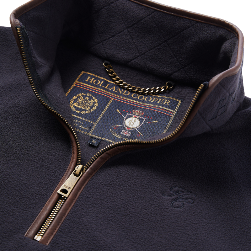 Holland Cooper Men's Country Fleece Quarter Zip - Ink Navy-6