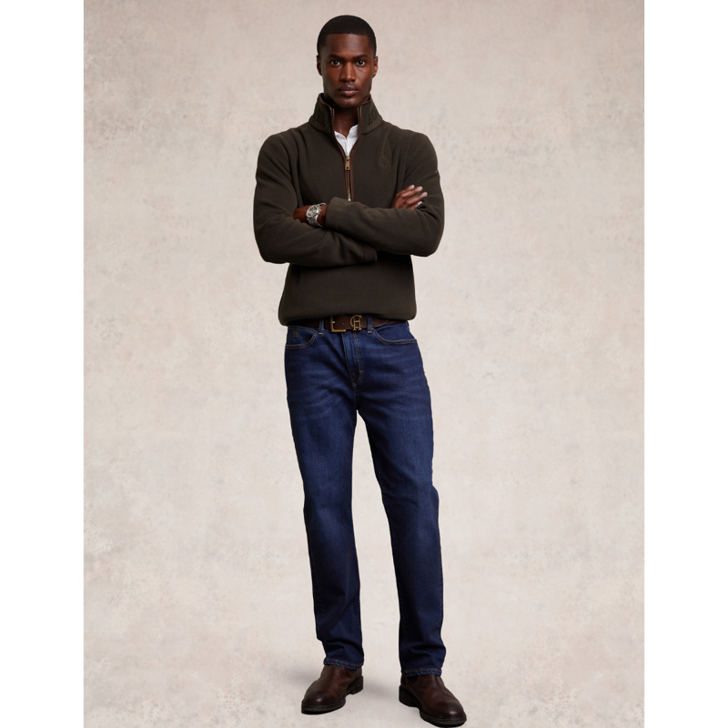 Holland Cooper Men's Country Fleece Quarter Zip - Khaki-7