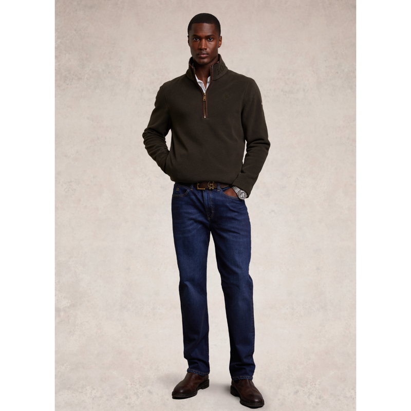 Holland Cooper Men's Country Fleece Quarter Zip - Khaki-5