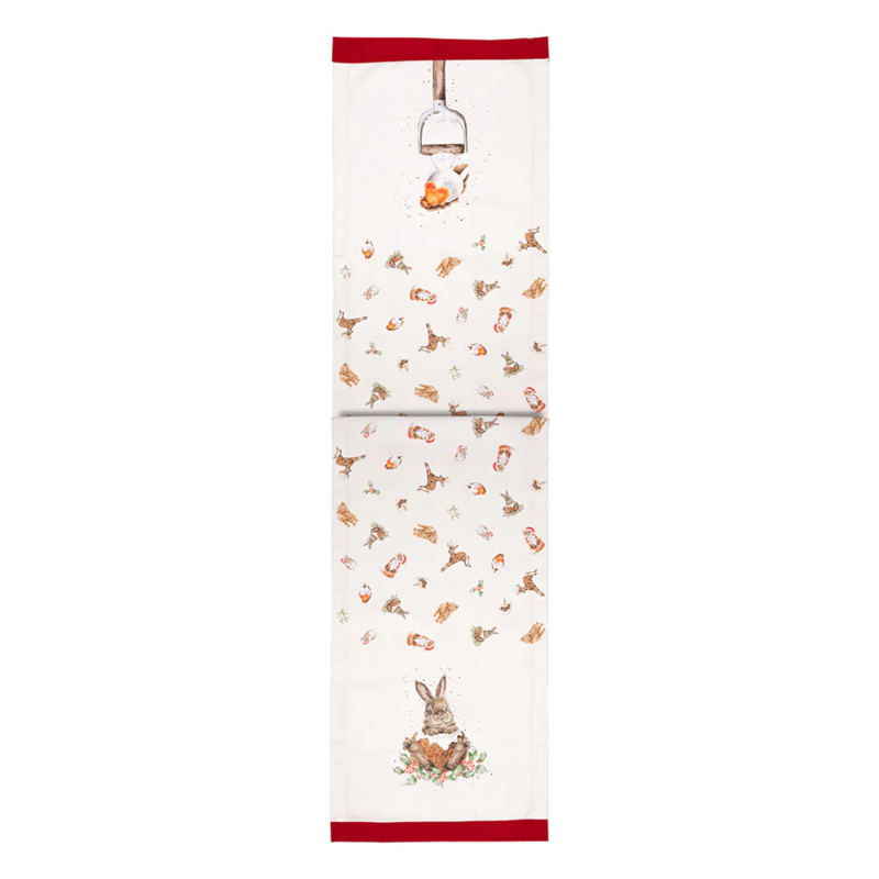 Wrendale Designs 'Winter Woodland' Christmas Fabric Table Runner-1