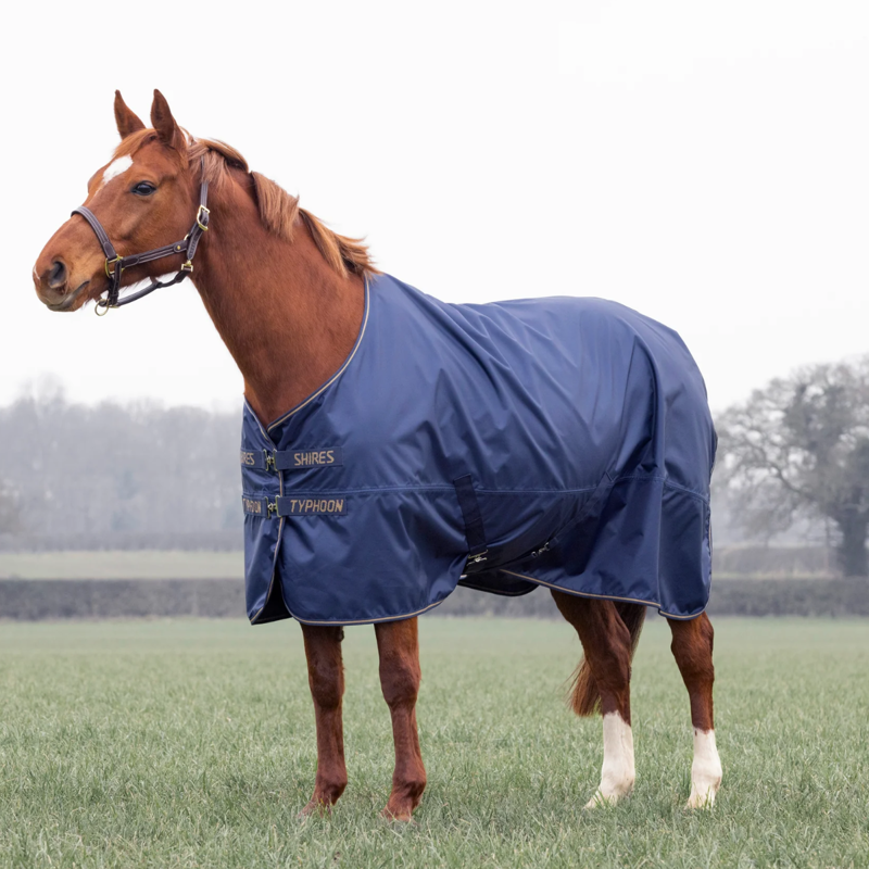 Shires Typhoon Lite Turnout Rug - Navy-1