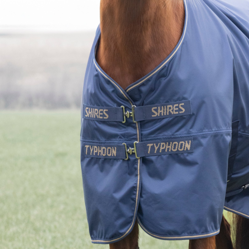 Shires Typhoon Lite Turnout Rug - Navy-3