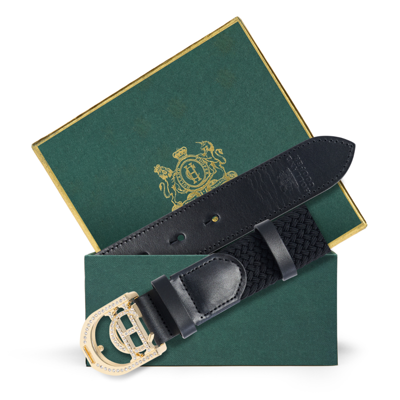 Holland Cooper Stirrup Heritage Belt - Black Crystal