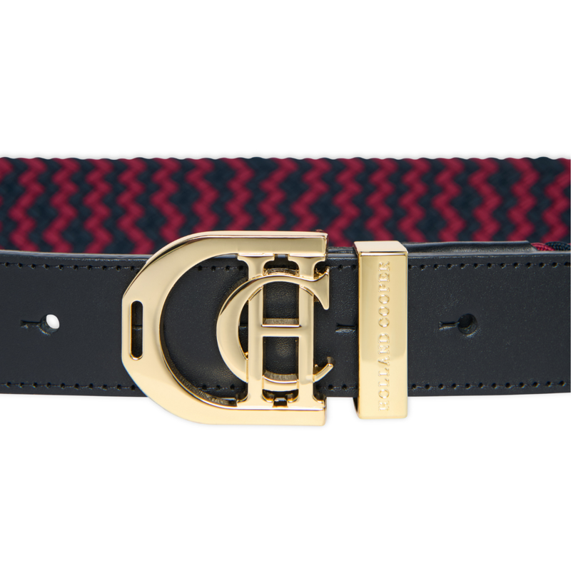 Holland Cooper Stirrup Heritage Belt - Oxblood Navy-2