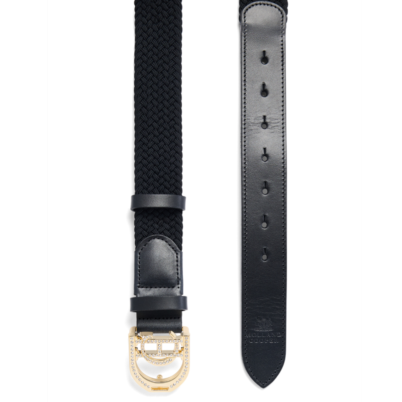 Holland Cooper Stirrup Heritage Belt - Black Crystal-1