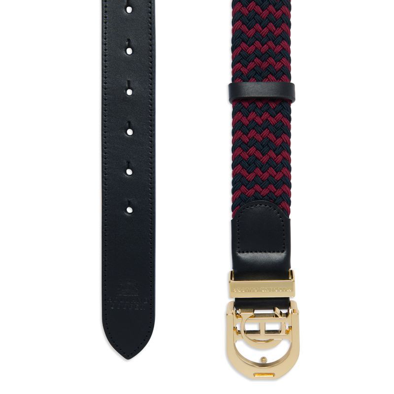 Holland Cooper Stirrup Heritage Belt - Oxblood Navy-1