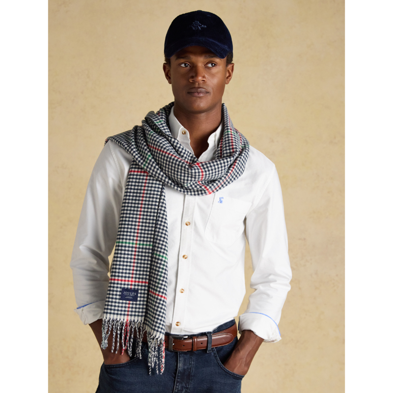 Joules Men's Langtree Scarf - Cream/Navy-2