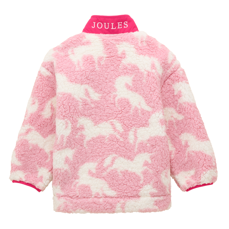 Joules Girls' Tilly Quarter Zip Fleece - Pink-1