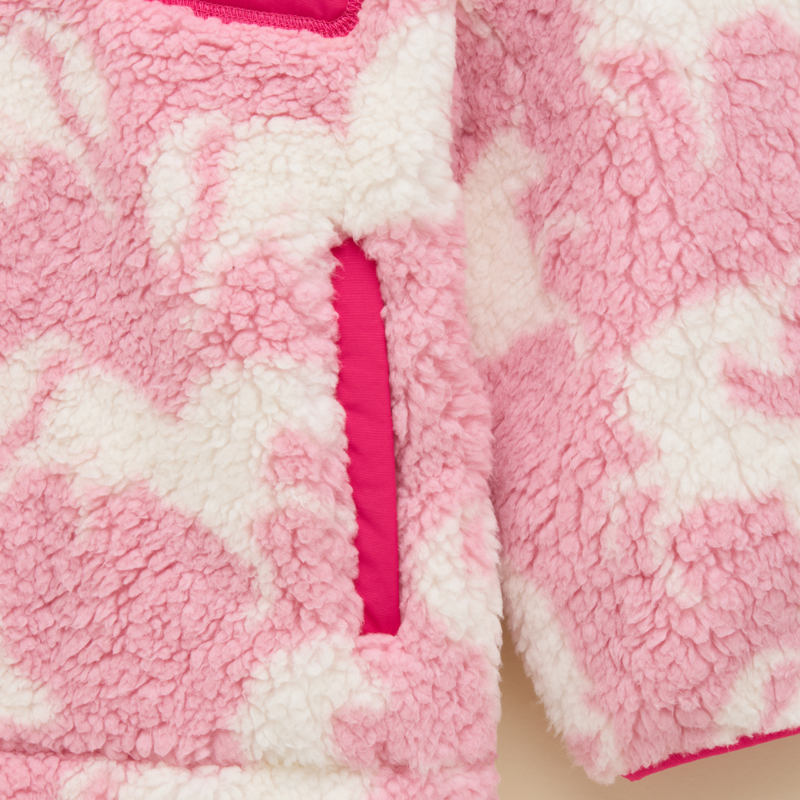 Joules Girls' Tilly Quarter Zip Fleece - Pink-3
