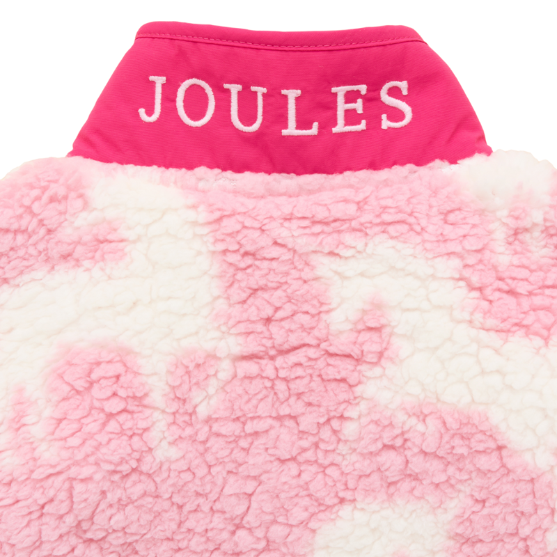 Joules Girls' Tilly Quarter Zip Fleece - Pink-2