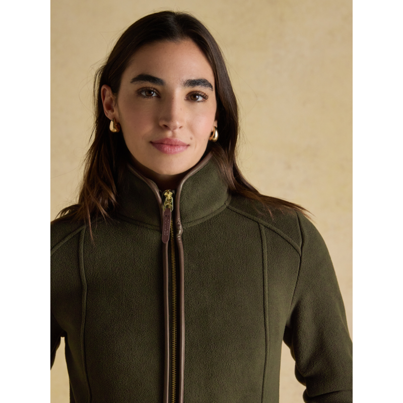 Joules Ladies Heritage Full Zip Through Fleece - Green-9