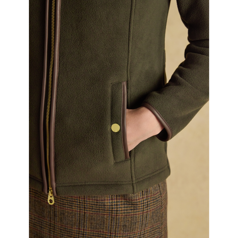 Joules Ladies Heritage Full Zip Through Fleece - Green-7