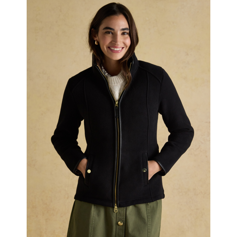 Joules Ladies Heritage Full Zip Through Fleece - Black-1