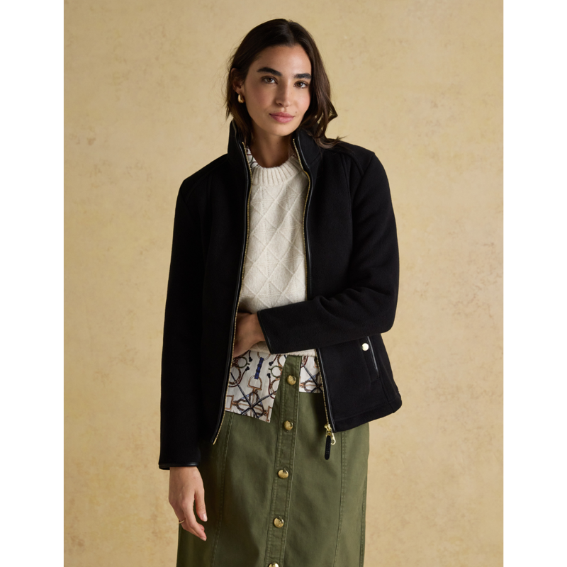 Joules Ladies Heritage Full Zip Through Fleece - Black-2