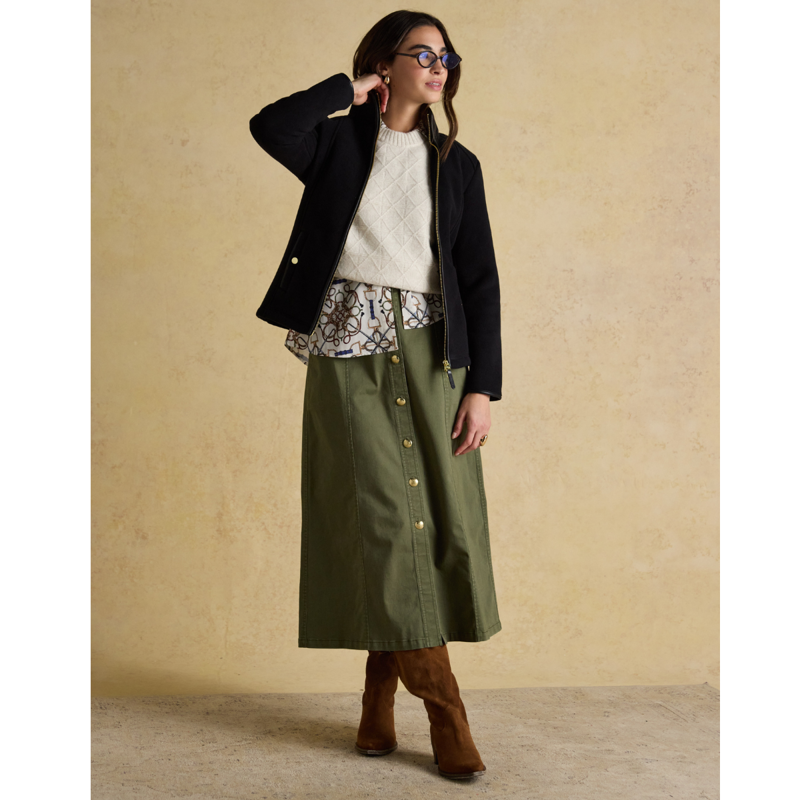 Joules Ladies Heritage Full Zip Through Fleece - Black-8