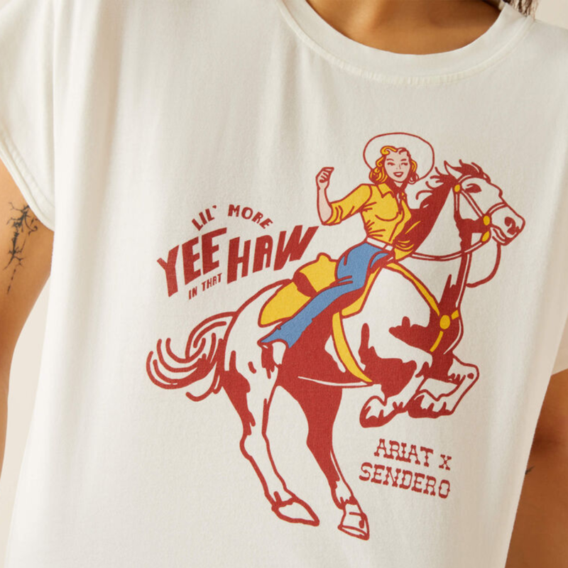Ariat Women's Sendero Yeehaw T-Shirt - White-2