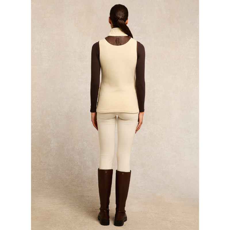 Holland Cooper Country Fleece Gilet - Cream-6