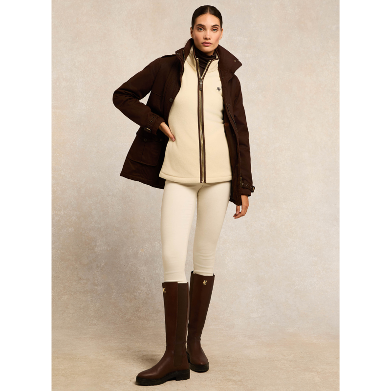 Holland Cooper Country Fleece Gilet - Cream-5