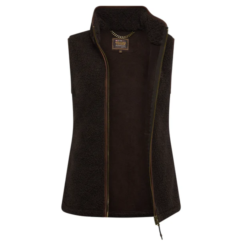 Holland Cooper Country Fleece Gilet - Chocolate Borg-5