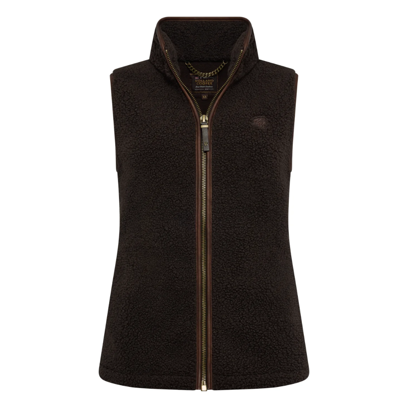 Holland Cooper Country Fleece Gilet - Chocolate Borg-4