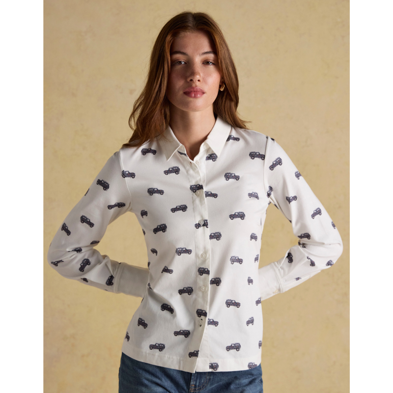 Joules x Eleanor Tomlinson Cotton-Rich Jersey Shirt - Cream 4x4-1