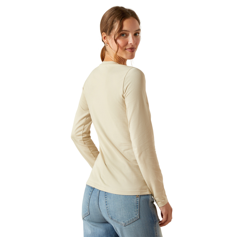 Ariat Women's Ritzy Logo T-Shirt - Pelican-1