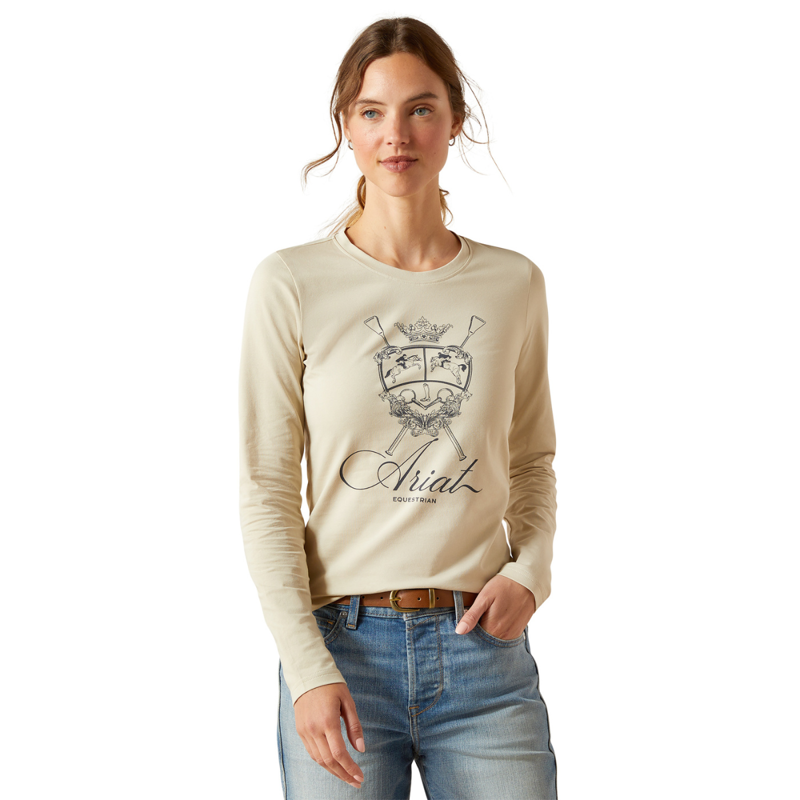Ariat Women's Ritzy Logo T-Shirt - Pelican