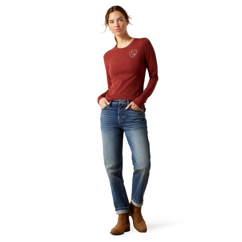 Ariat Women's Eq Icons T-Shirt - Madder Brown-3