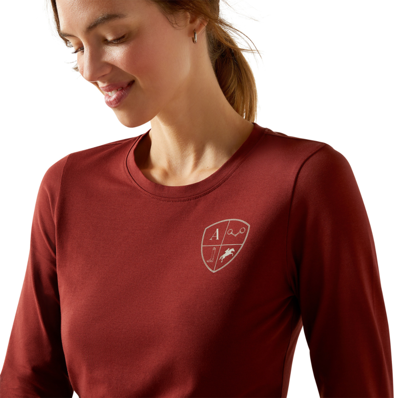 Ariat Women's Eq Icons T-Shirt - Madder Brown-2