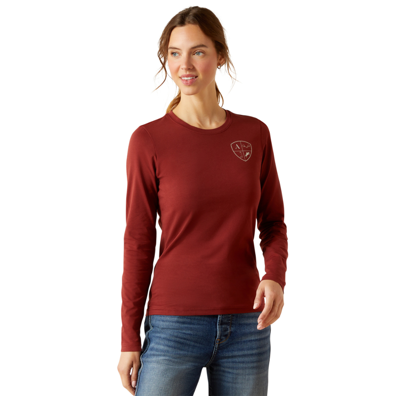 Ariat Women's Eq Icons T-Shirt - Madder Brown