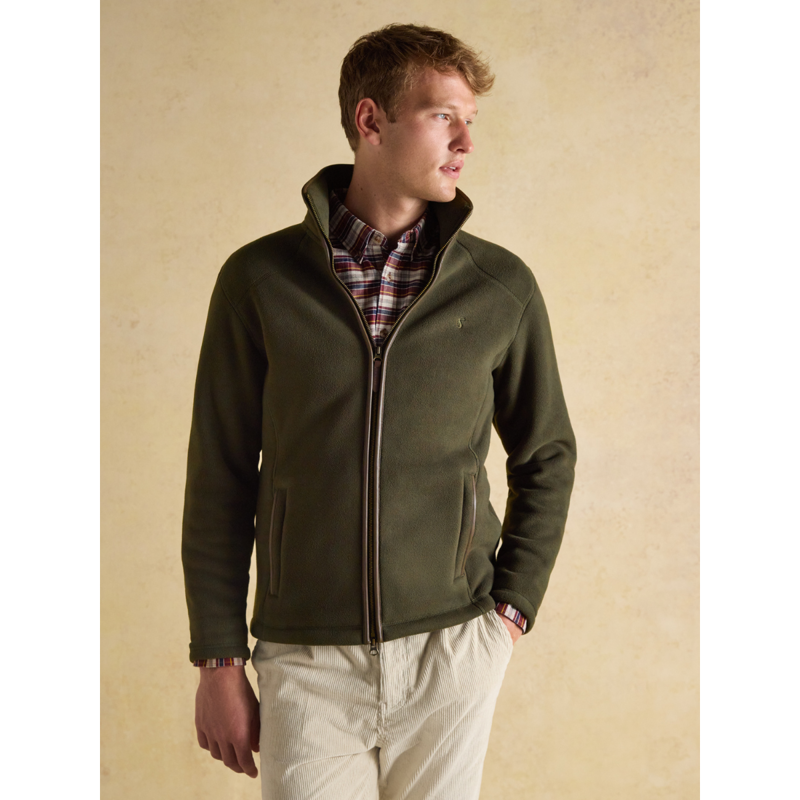 Joules Men's Heritage Full Zip Fleece - Dark Green-1