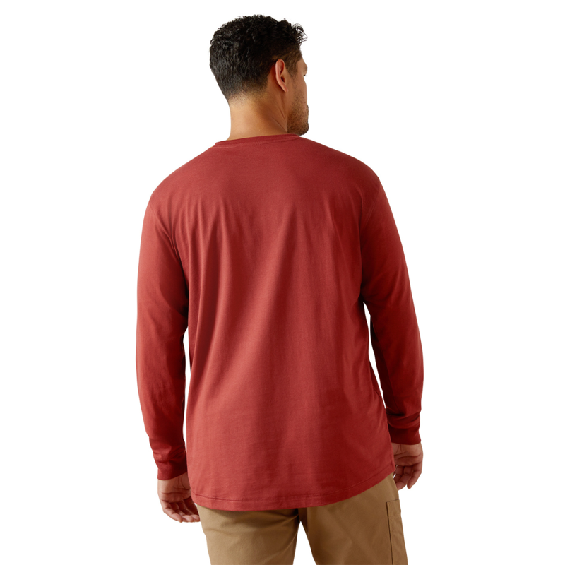 Ariat Men's Rebar Workman Logo T-Shirt - Russet Brown/Dijon-1