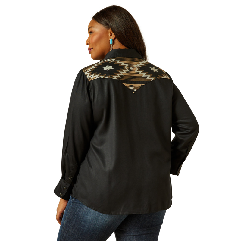 Ariat Women's Dawn Western Shirt - Black-3